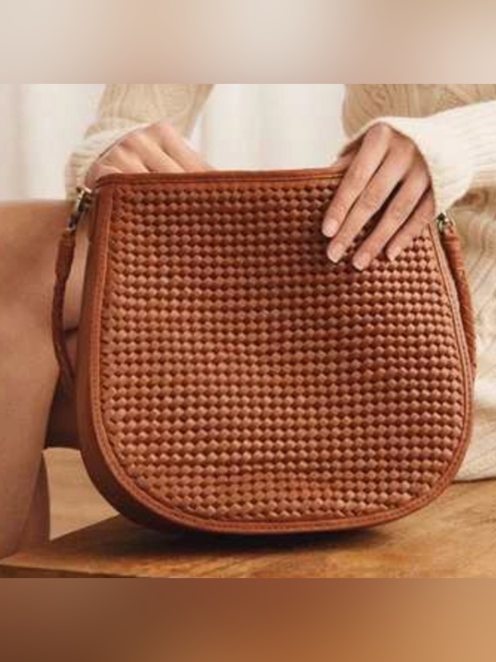 Bembien Alba Woven Leather Bag in Copper | Nearly New